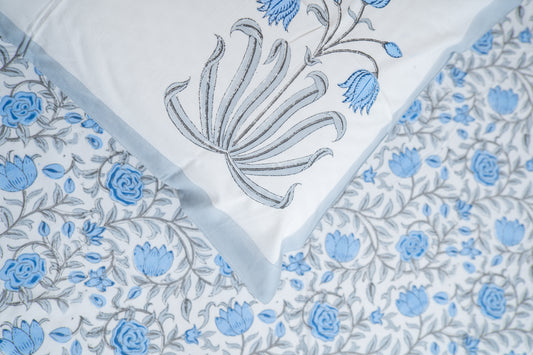 CERULEAN BLOSOOM [PARCALE BEDSHEET]