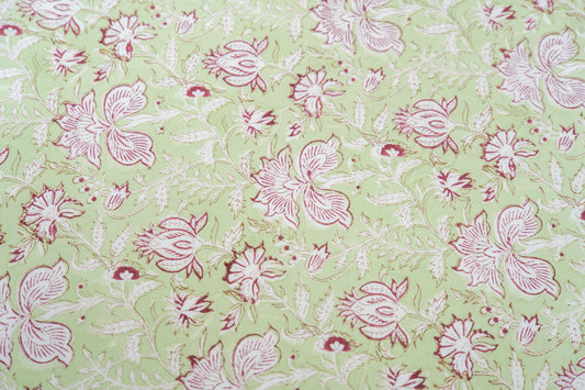 GREEN FLORAL [PARCALE BEDSHEET]