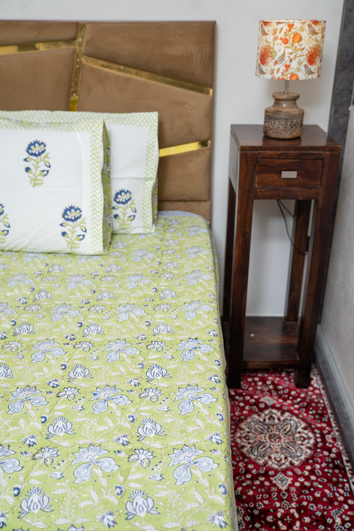 GREEN FLORAL2 [PARCALE BEDSHEET]