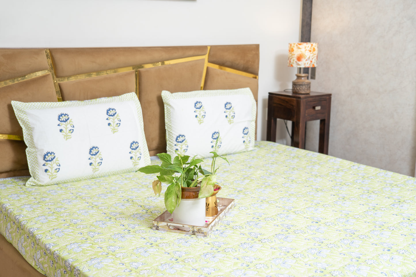 GREEN FLORAL2 [PARCALE BEDSHEET]