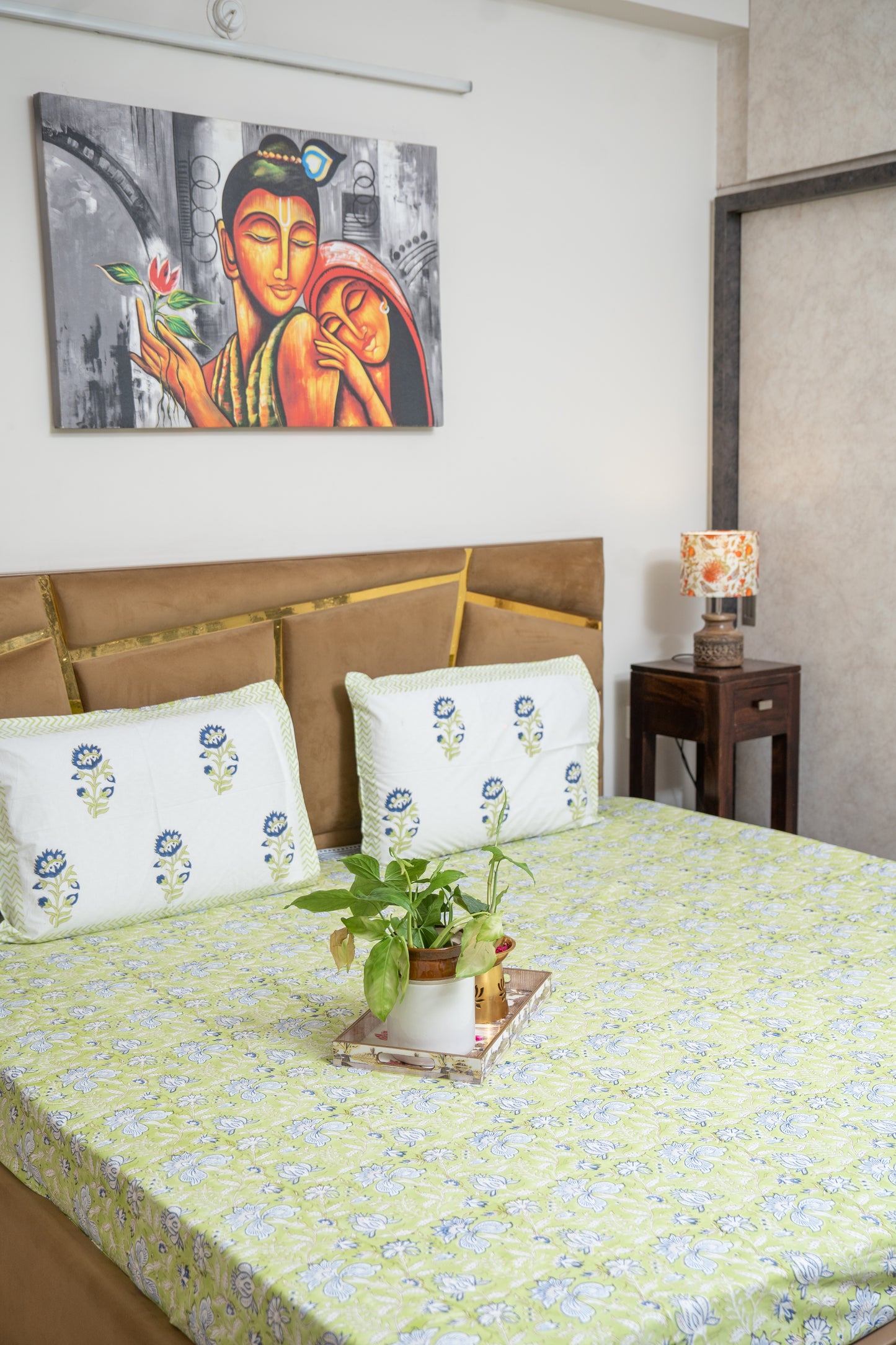 GREEN FLORAL2 [PARCALE BEDSHEET]